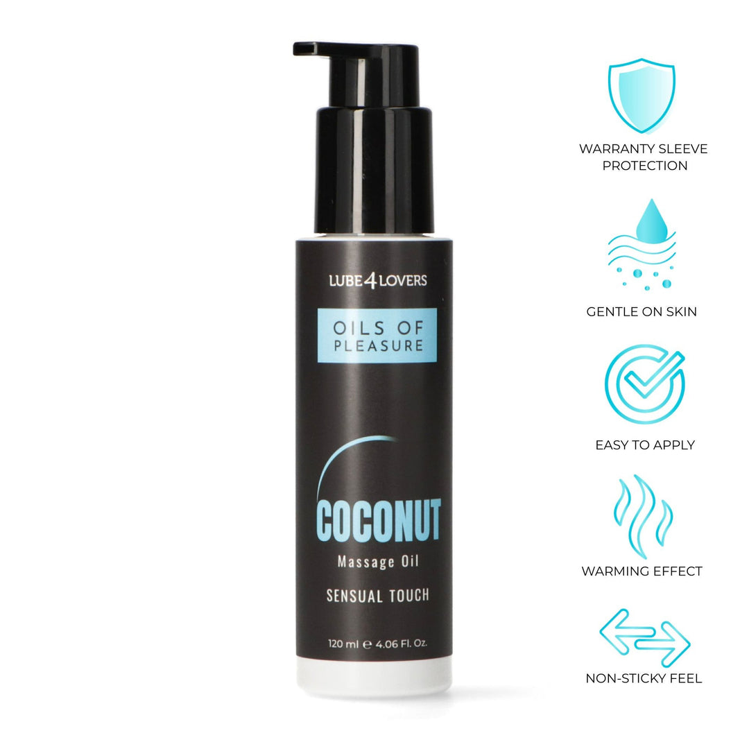Olio Massaggio Erotico Effetto Caldo Cocco - 120 ml