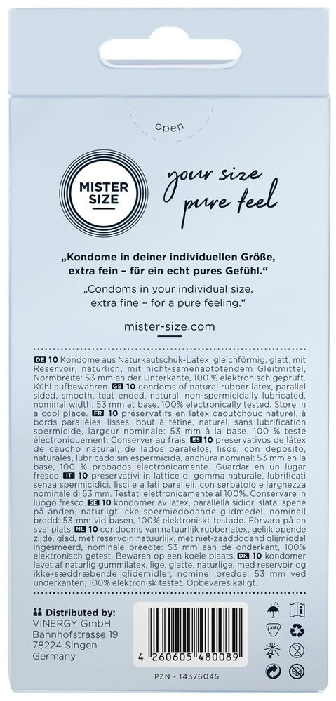 Preservativi Ultra Sottili 53 Mister Size