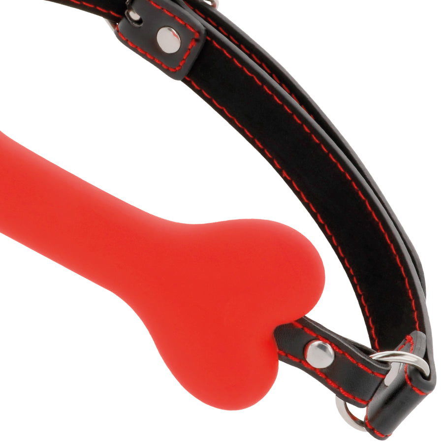 Red Silicone Bone Gag