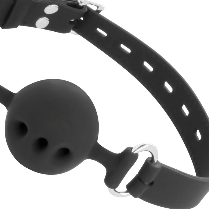 Black Silicone Ball Gag