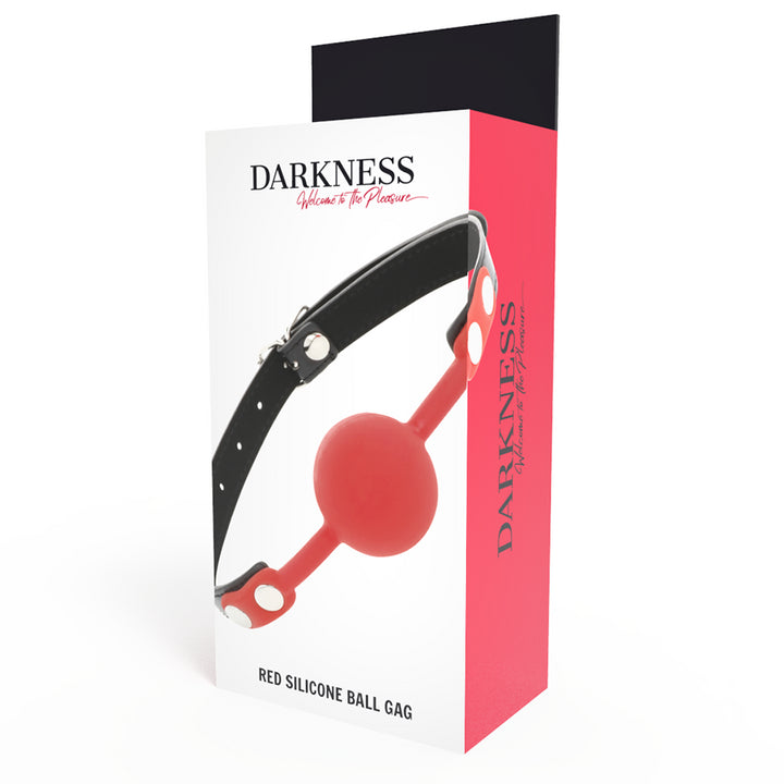 Morso fetish DARKNESS BALL GAG IN SILICONE ROSSO