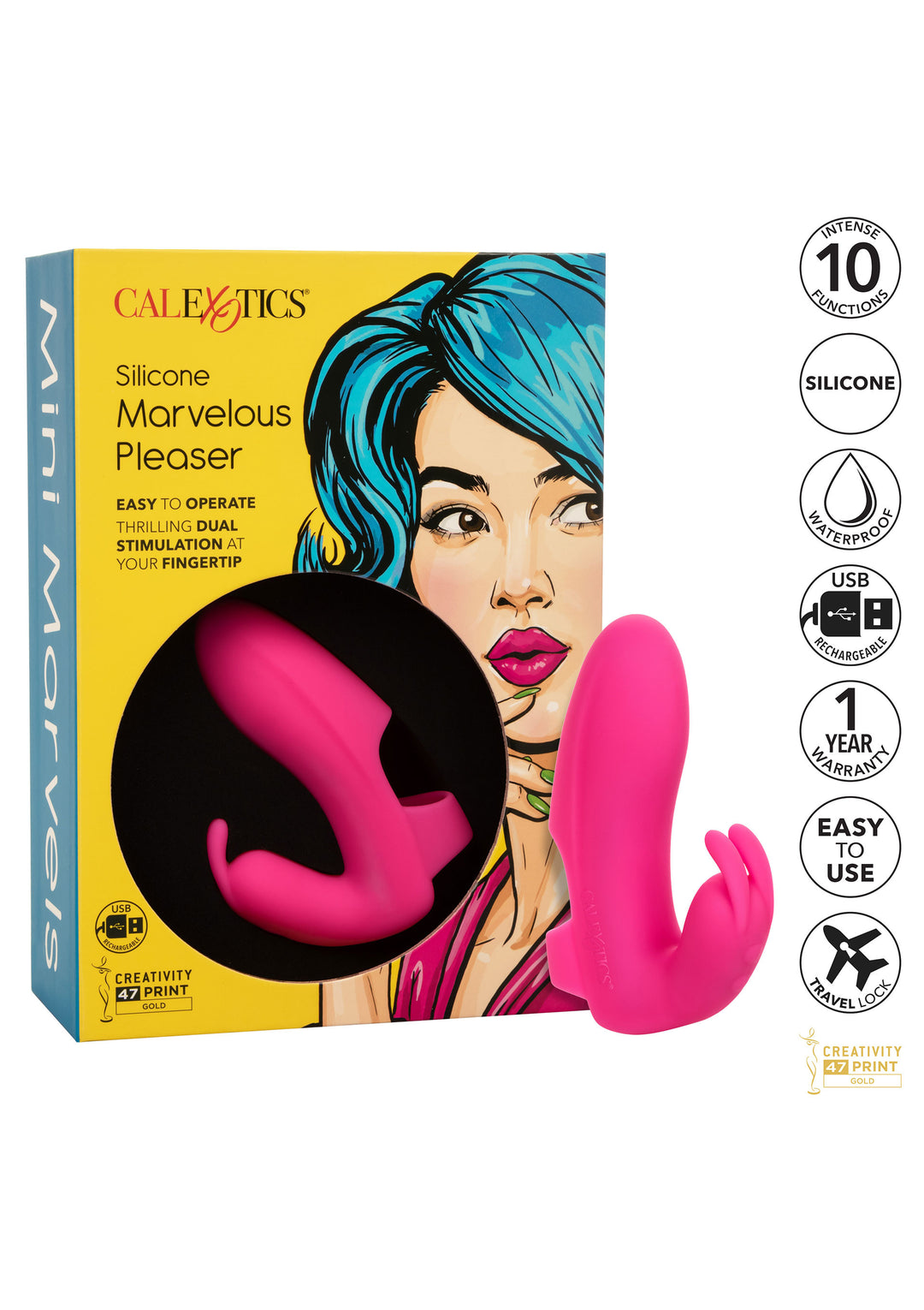 Silicone Marvelous Pleaser rabbit finger vibrator