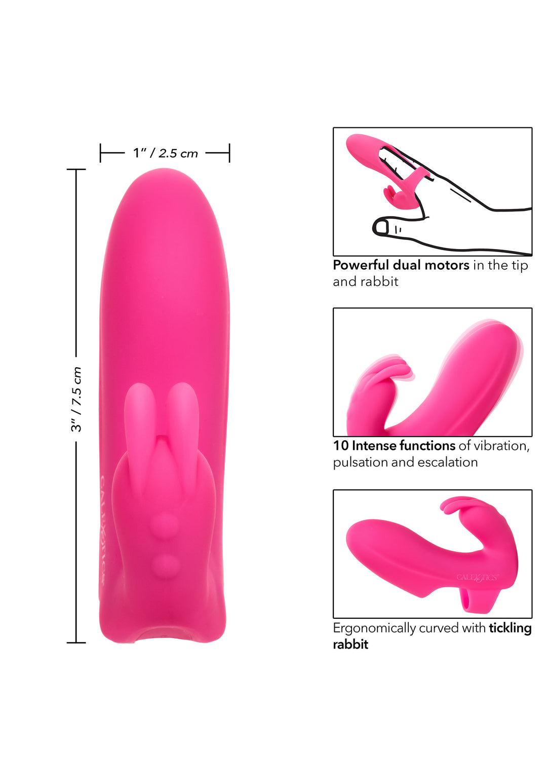 Silicone Marvelous Pleaser rabbit finger vibrator