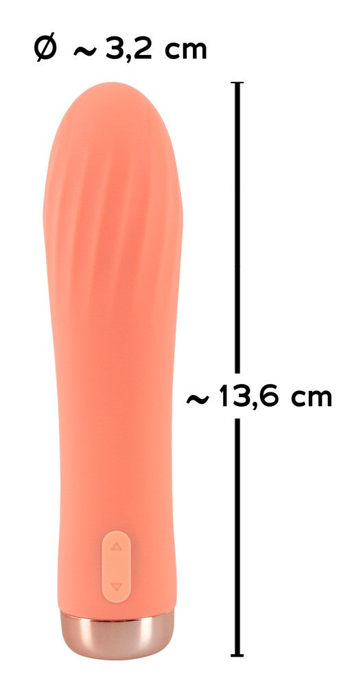 Mini Ribbed Vibrator - 13,5cm