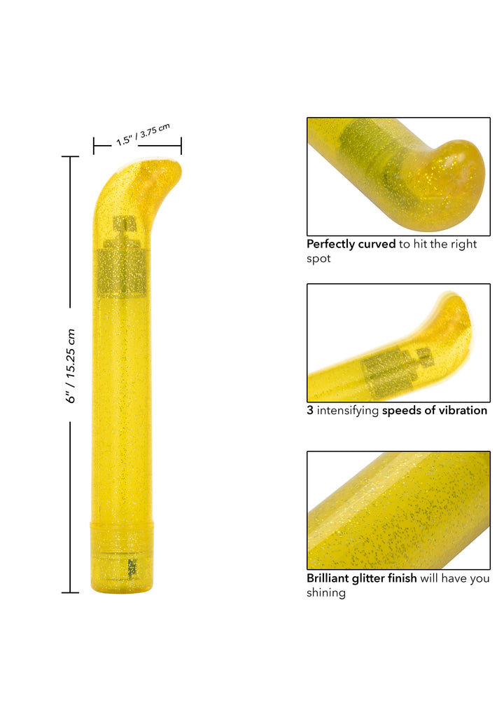 Yellow Sparkle Slim G-vibe - 15cm