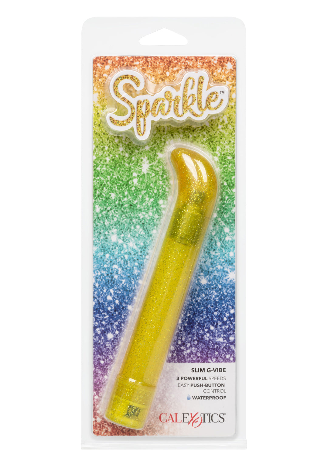 Yellow Sparkle Slim G-vibe - 15cm