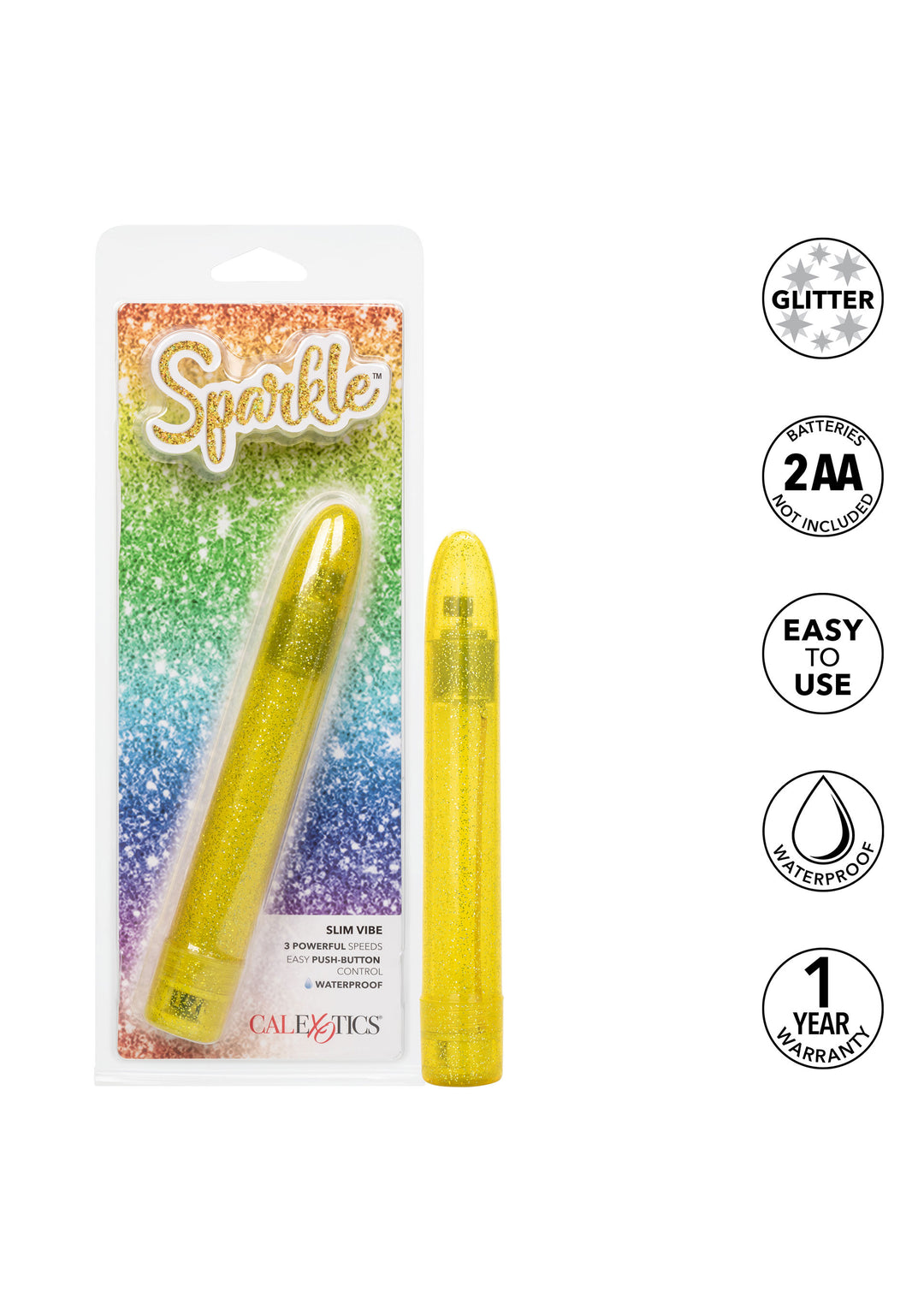 Sparkle Slim Vibe Giallo - 15cm