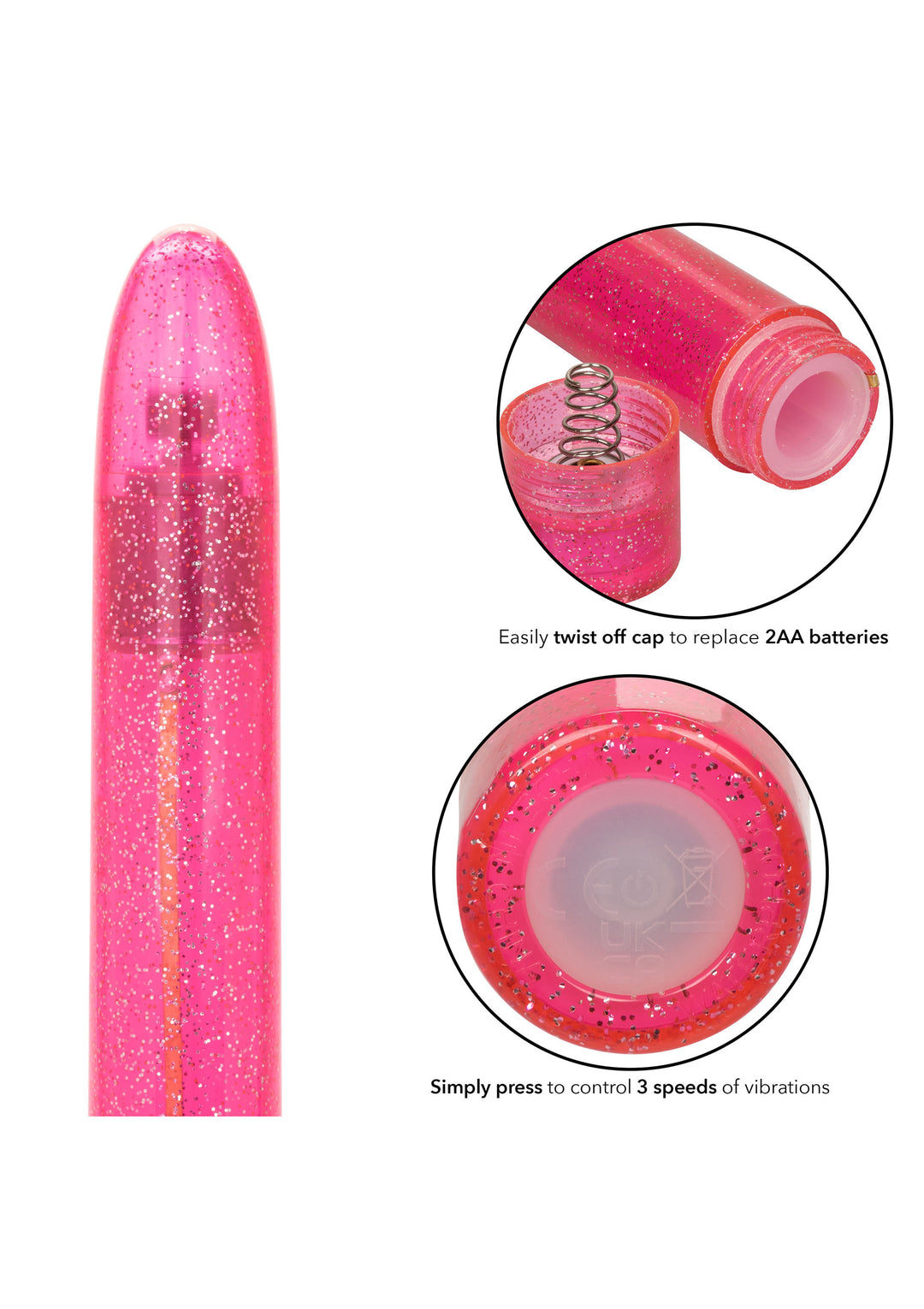 Sparkle Slim Vibe Pink - 15cm