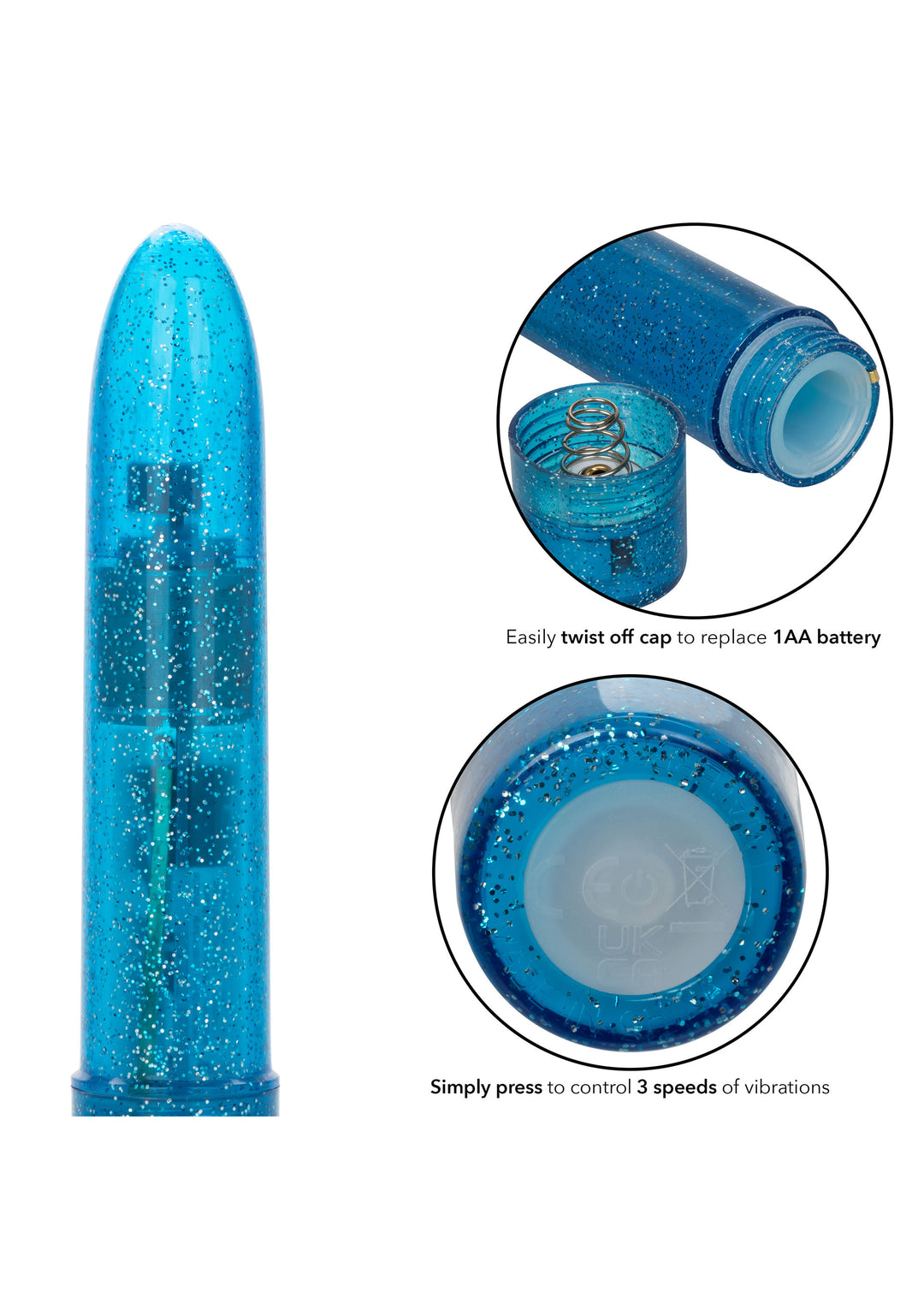 Blu Sparkle Mini Vibe - 11,5cm