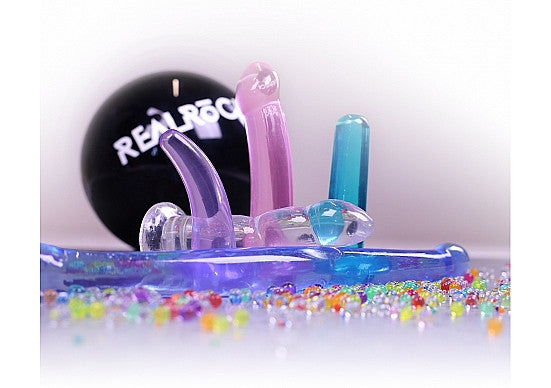 Crystal Clear Dildo Purple - 17cm