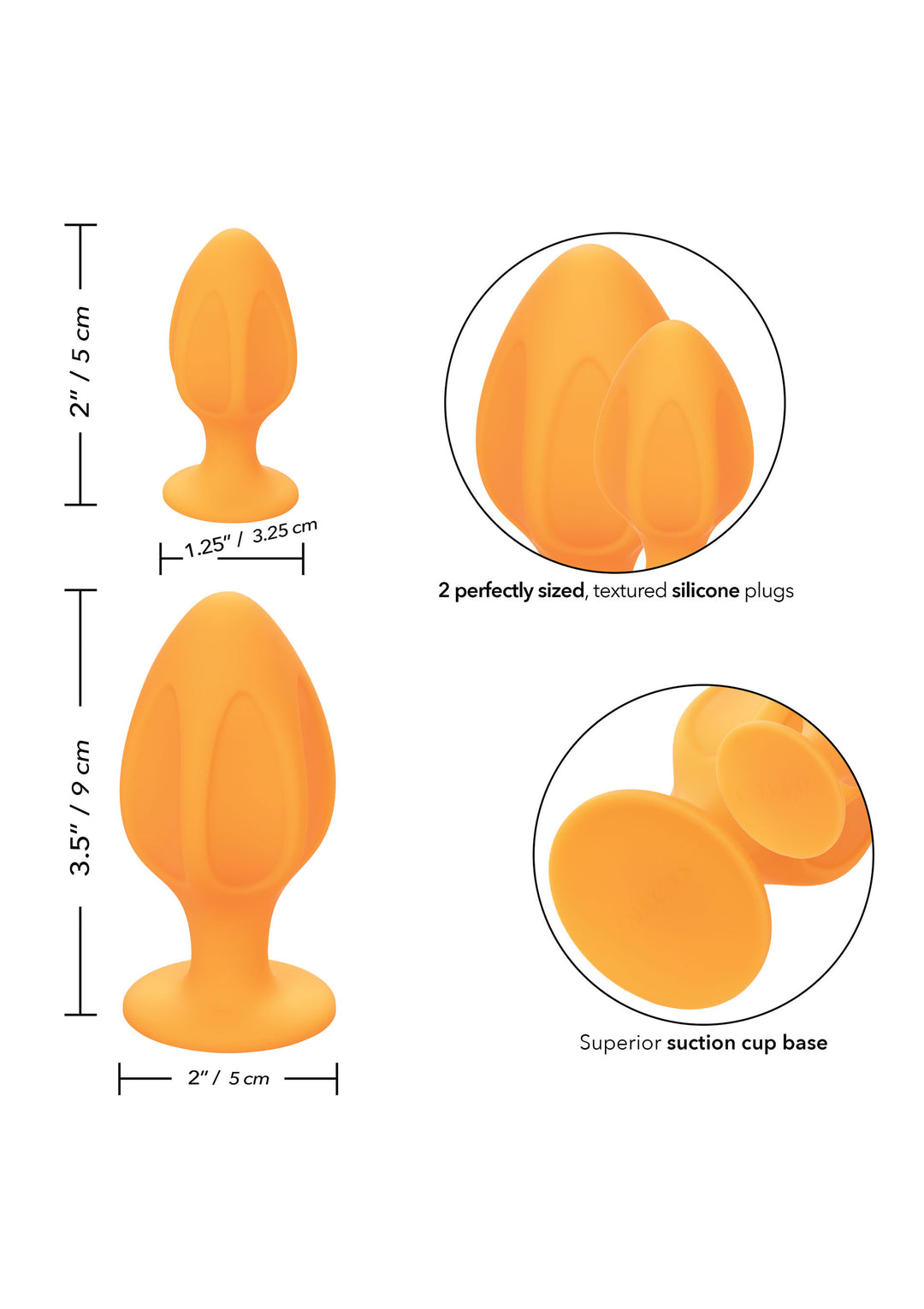 Cheeky Buttplug Arancione - Kit 2pcs