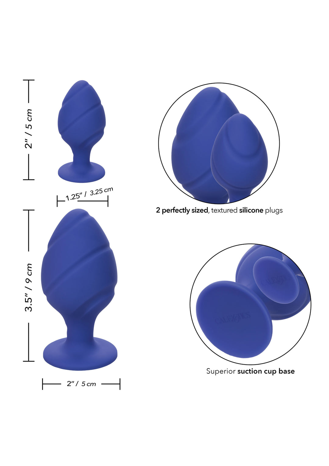 Cheeky Buttplug Blu - Kit 2pcs