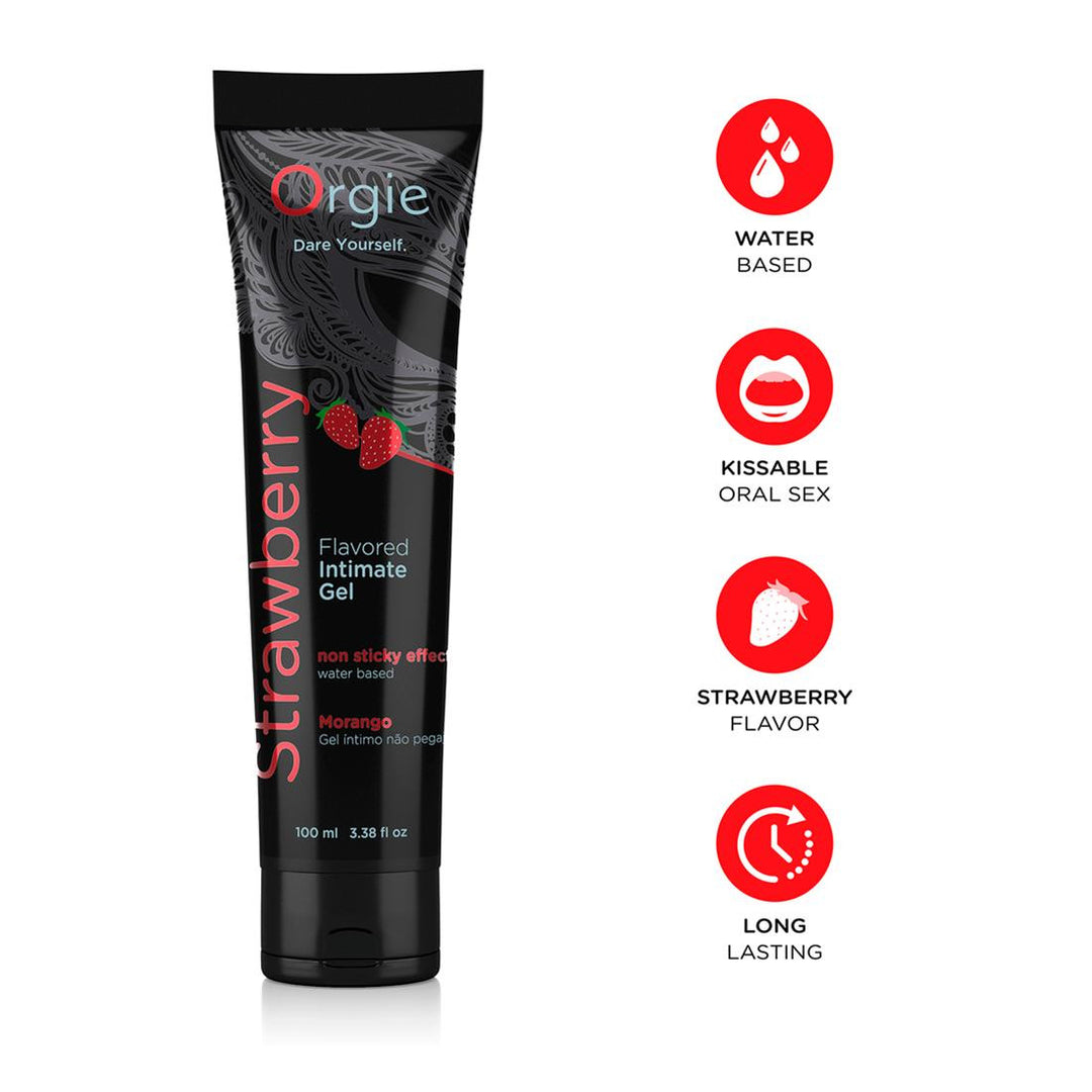 Lubrificante  fragola gel intimo orgie lube tube 100 ml