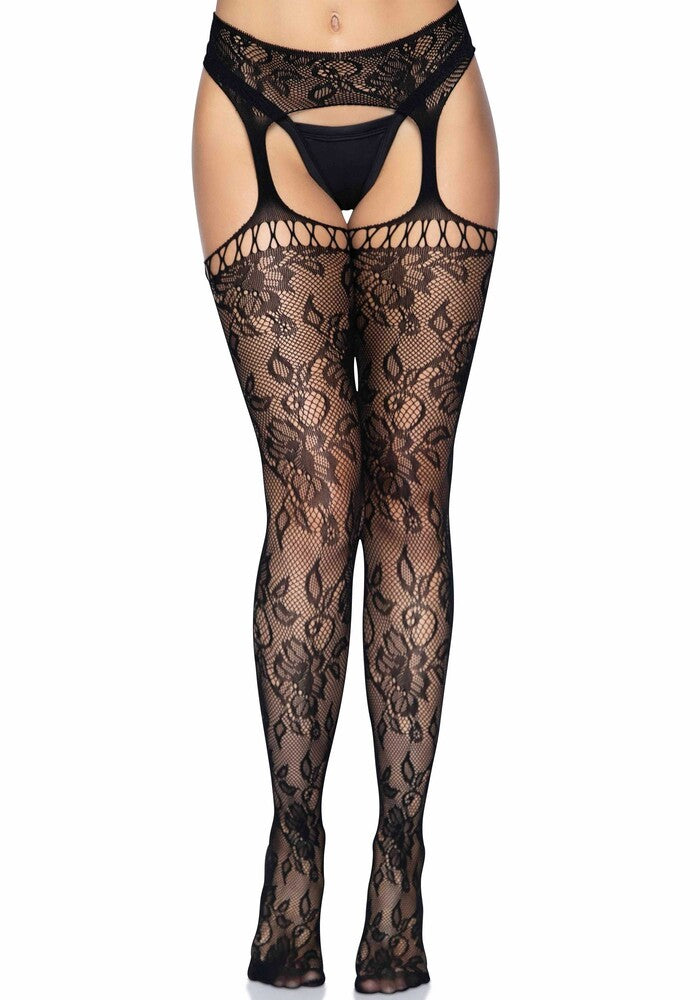 Sexy Lace Garter Belt Stockings Black by Leg Avenue | Stockings and Tights, photo 4