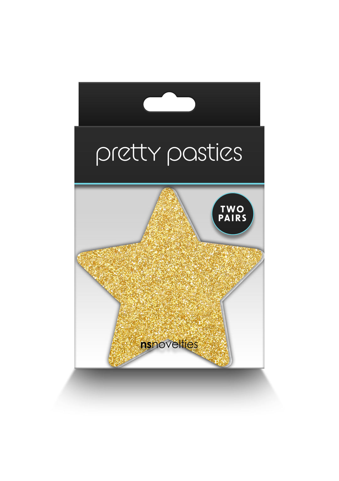 Copricapezzoli Stella Glitter Nero e Oro - 2 Paia