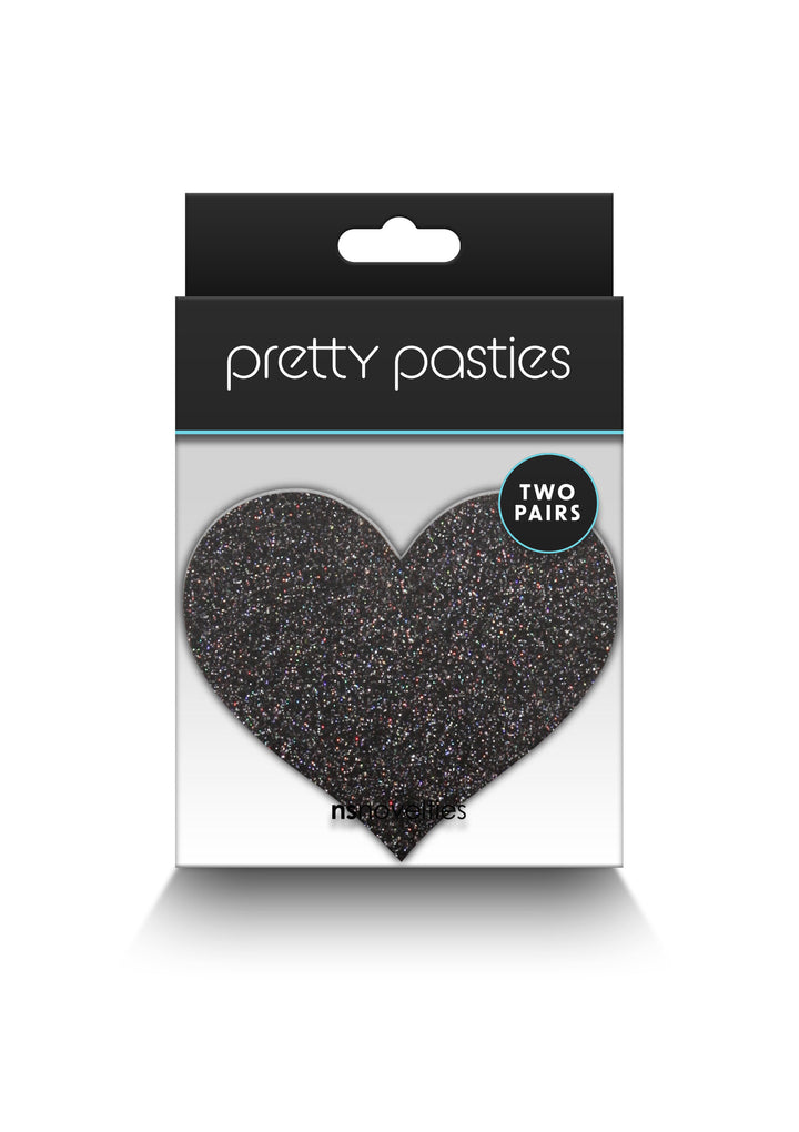 Copricapezzoli Cuore Glitter Nero e Oro - 2 Paia