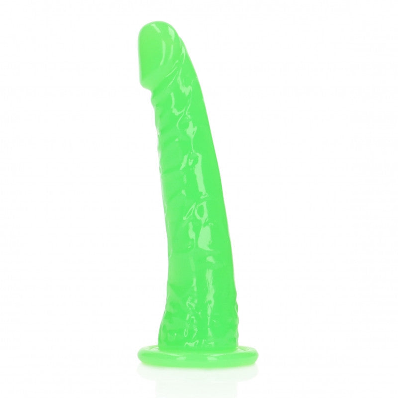 Slim Realistic Dildo 6 Neon Green - 17cm