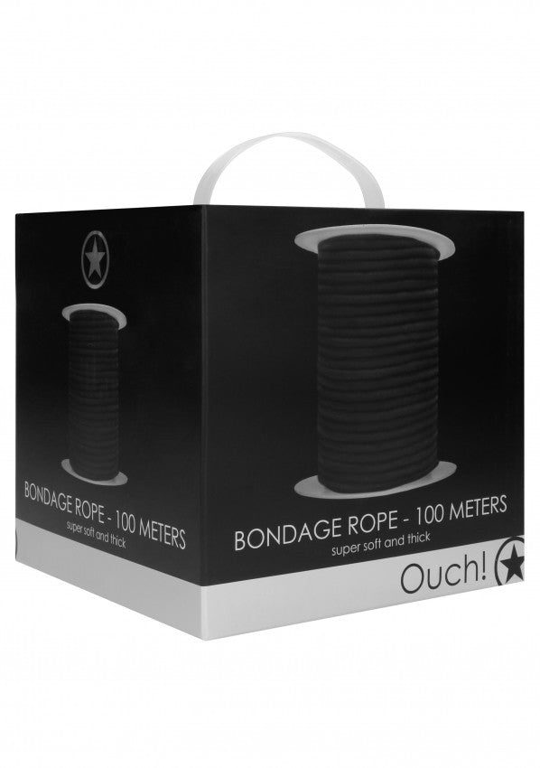 Corda per shibari Ouch - Bondage Rope - 100 Meters - Black