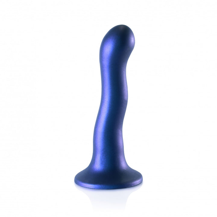 Ultra Soft Curvy G-Spot Metallic Blue - 17cm