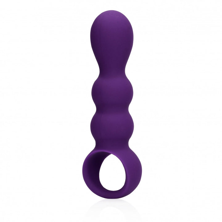 Vibrating anal plug Teardrop Shaped Anal Vibrator Clear Purple