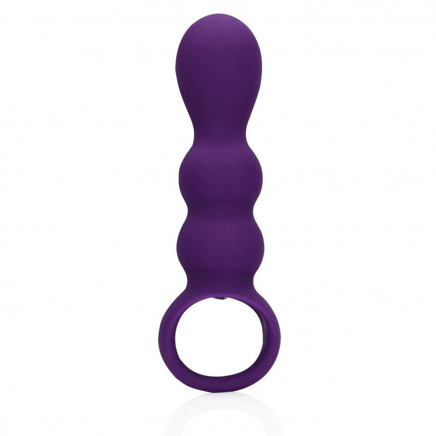 Vibrating anal plug Teardrop Shaped Anal Vibrator Clear Purple