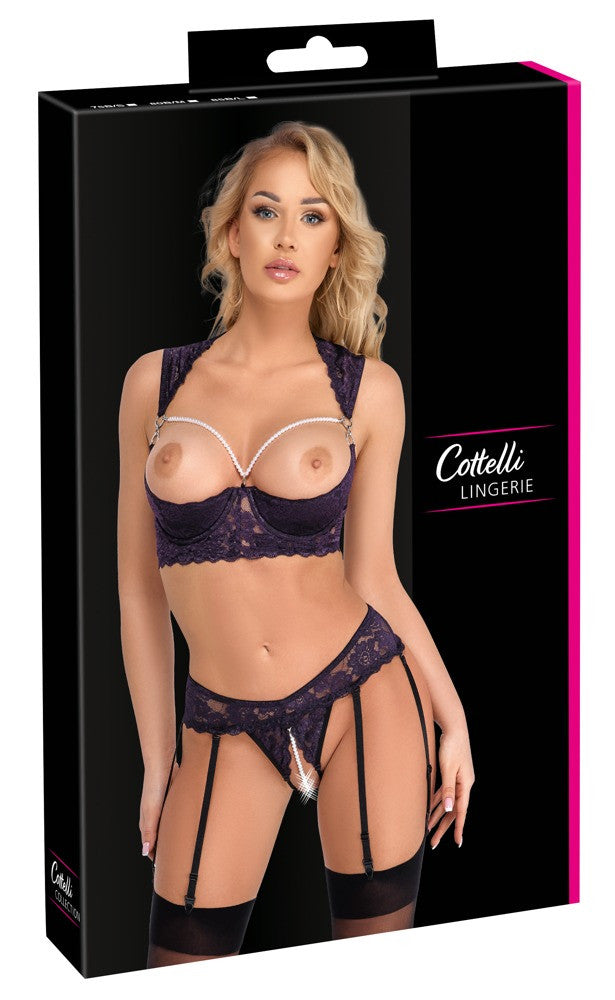 Cottelli - Shelf Bra Set Purple