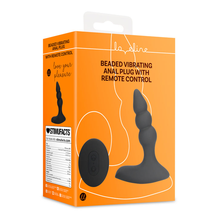 Beaded Vibrating Anal Plug RC