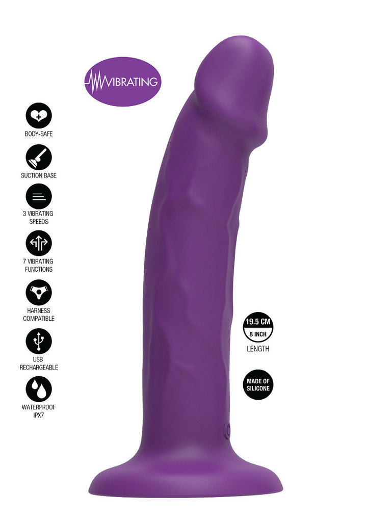 Dildo Finto Realistico Vibrante Viola