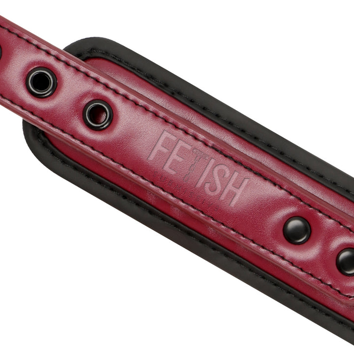 Collare con catena regolabile in pelle e fodera in neoprene fetish dark room