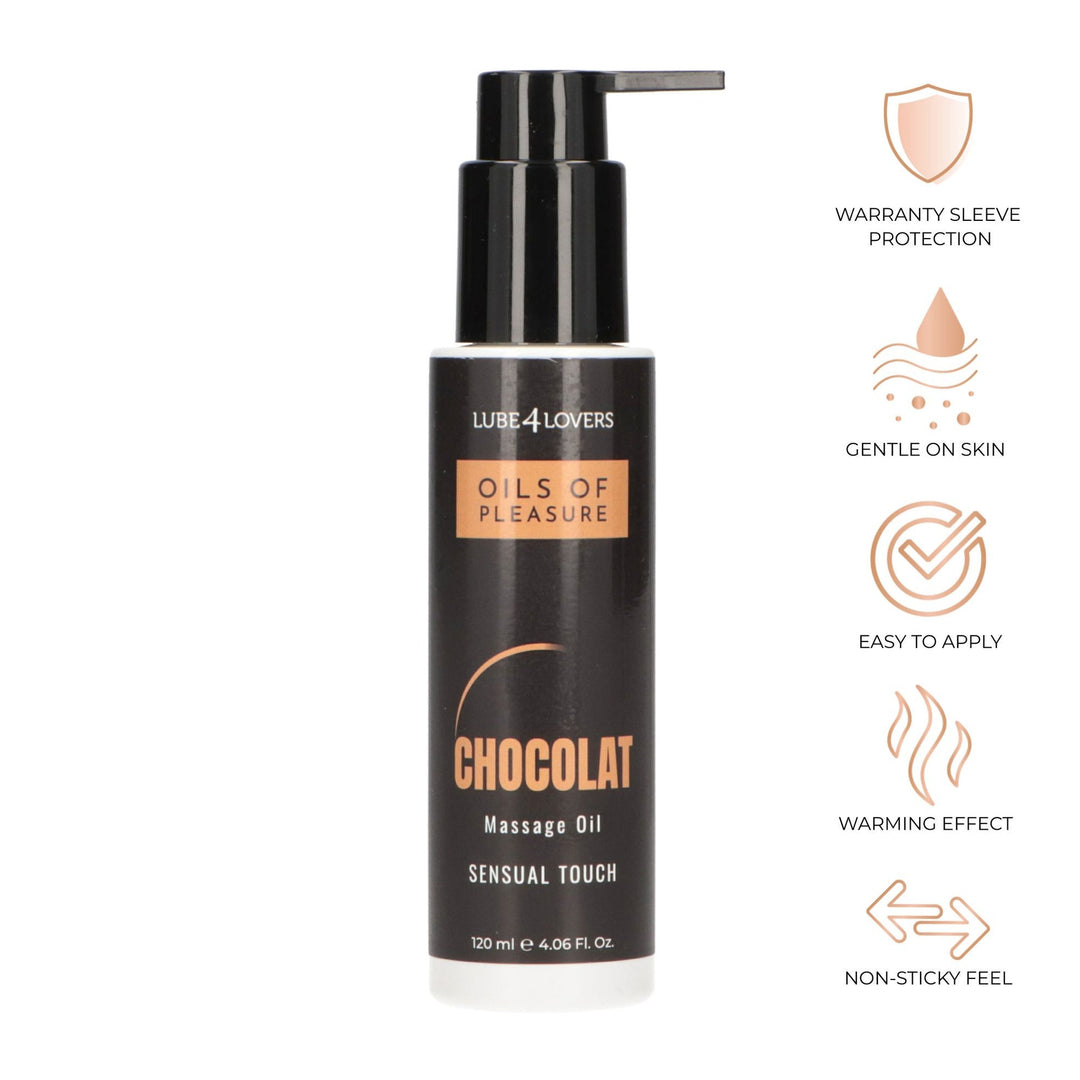 Olio Massaggio Erotico Effetto Caldo Cioccolato - 120 ml