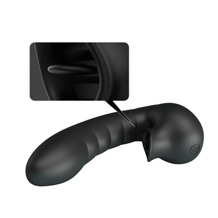 Vibratore doppia stimolazione clitoride vaginale in silicone ricaricabile pretty love