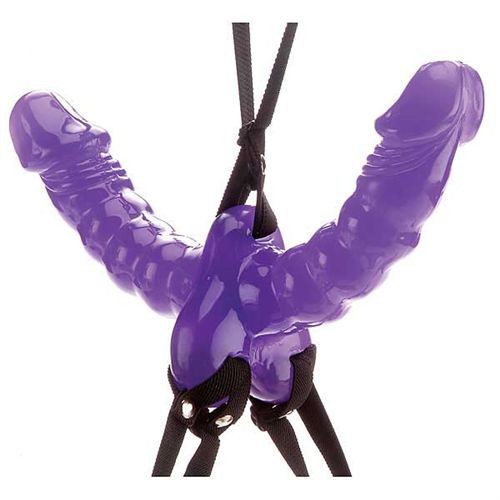 Double Delight Strap-On - Purple