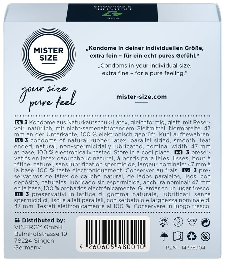 Ultra-dünne Kondome 47 Mister Size