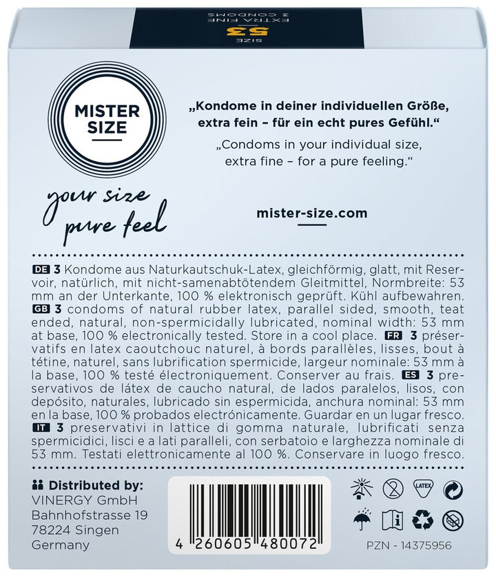 Preservativi Ultra Sottili 53 Mister Size