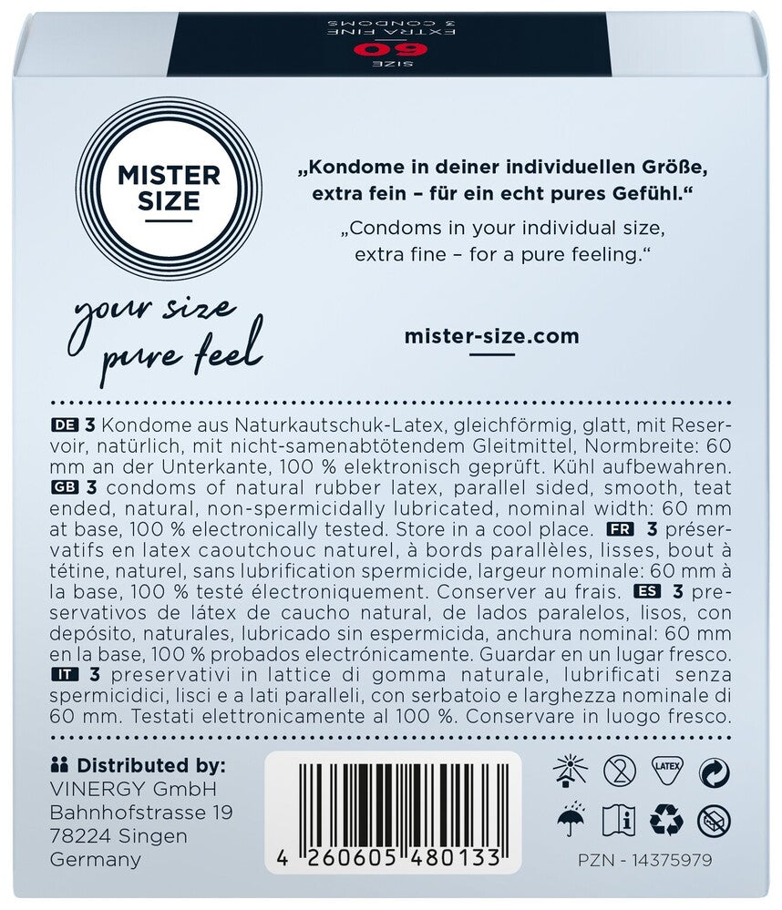 Preservativi XL 60 Mister Size