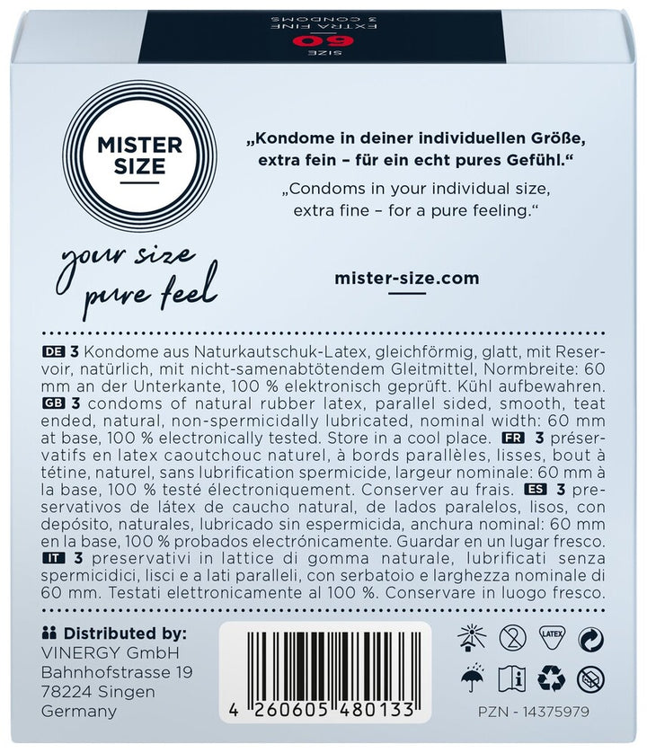 Preservativi XL 60 Mister Size