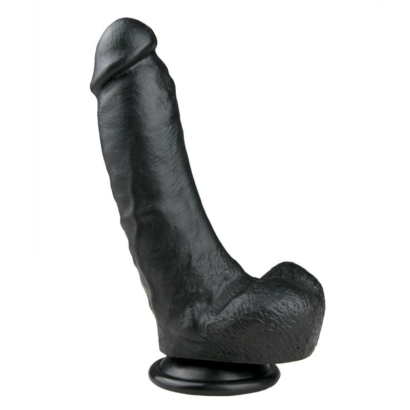 Realistic Dildo Black con Testicoli - 20 cm