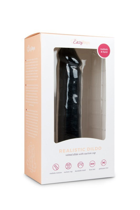 Realistic Dildo Black - 20 cm