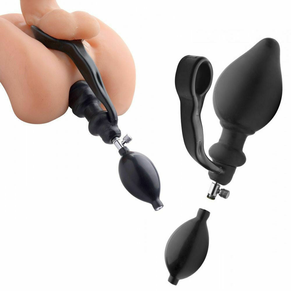 Anello per Pene con Plug Gonfiabile - Master Series