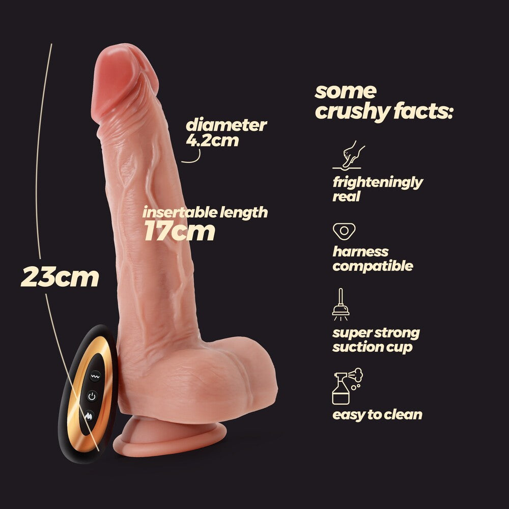 Realistischer Vibrator Inviktus 23 cm von Crushious | Realistische Vibratoren, Foto 8