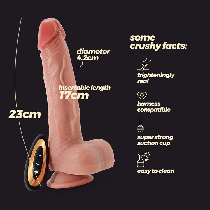 Realistischer Vibrator Inviktus 23 cm von Crushious | Realistische Vibratoren, Foto 8