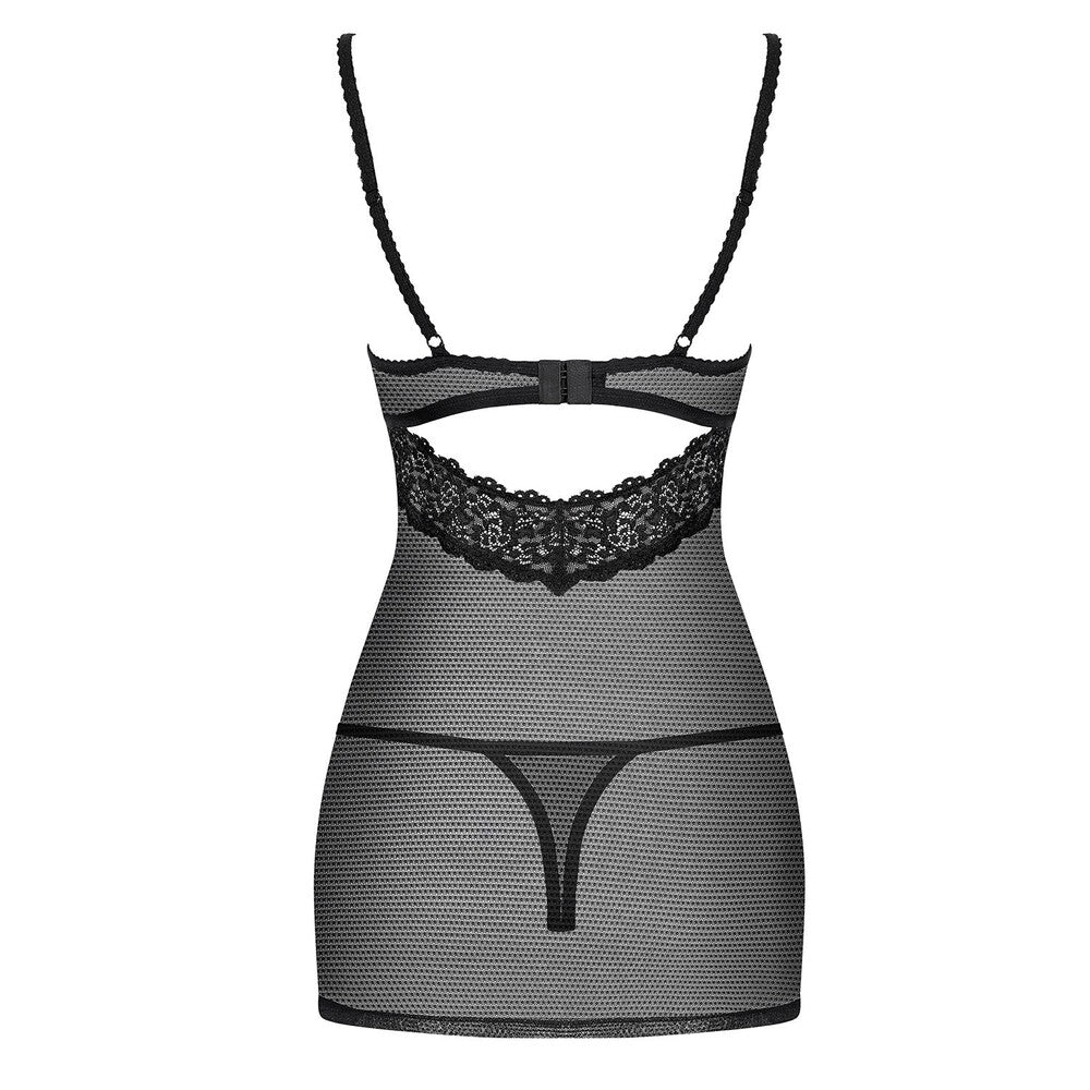 Baby Doll e Perizoma Sexy Neat Nero di Obsessive | Body e Babydoll, foto 4
