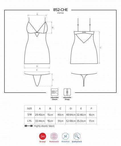 Baby Doll e Perizoma Sexy Neat Nero di Obsessive | Body e Babydoll, foto 5