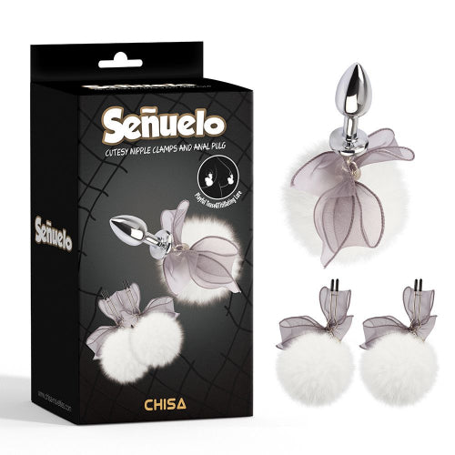Pinzette per Capezzoli Cutesy e Plug Anale