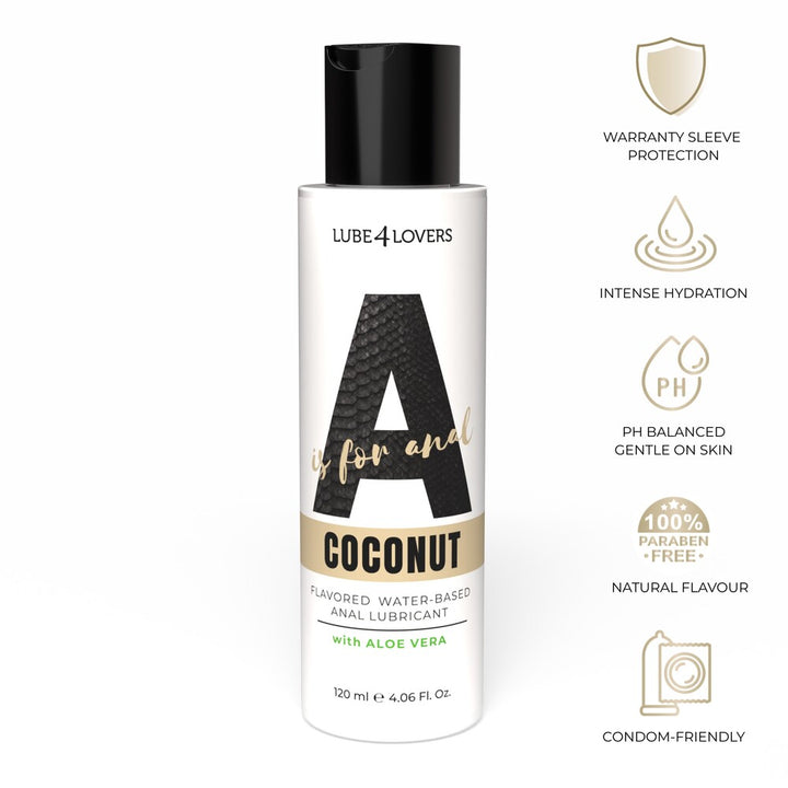 Lubrificante Anale A is for Coconut 120 ml di Lube4lovers | Lubrificanti Anali, foto 7