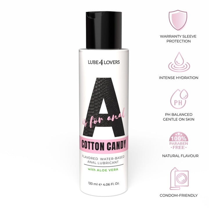 Lubrificante Anale A is for Cotton Candy 120 ml di Lube4lovers | Lubrificanti Anali, foto 6