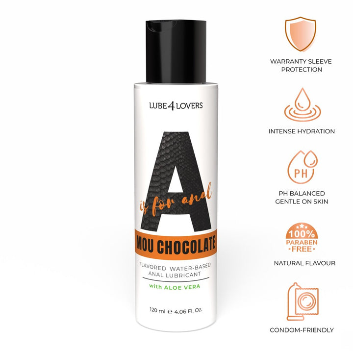 Lubrificante Anale A is for Mou Chocolate 120 ml di Lube4lovers | Lubrificanti Anali, foto 7
