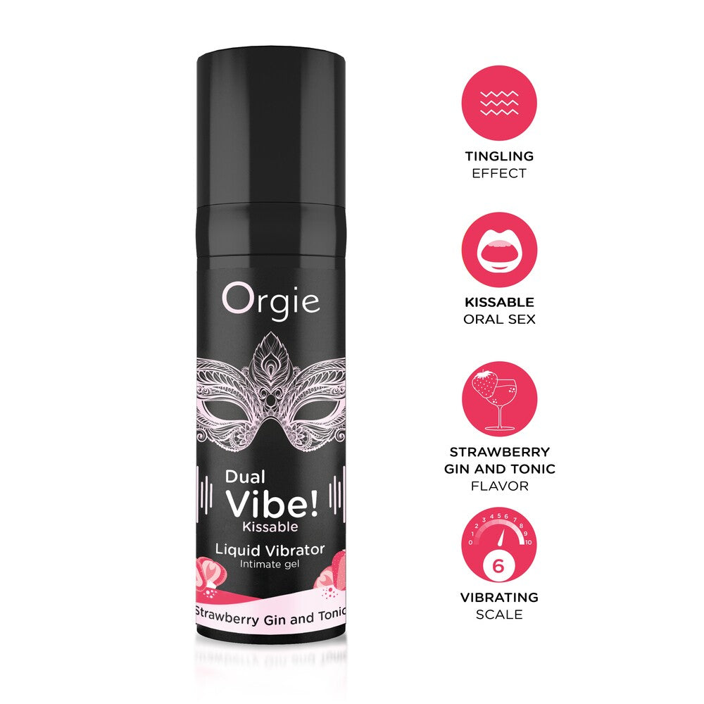 Dual Vibe Liquid Vibrator Erdbeere Gin Tonic 15 ml