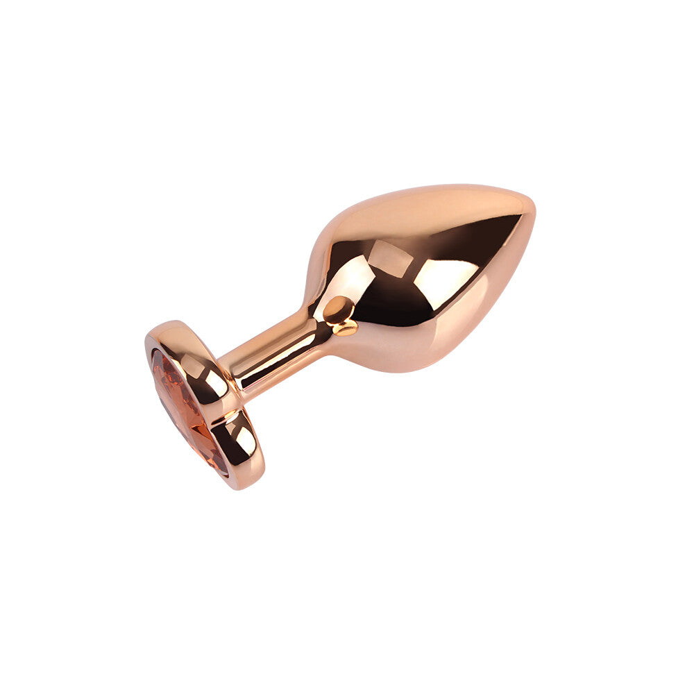 Rose Gold Heart Ø 3,3 cm Plug Anale