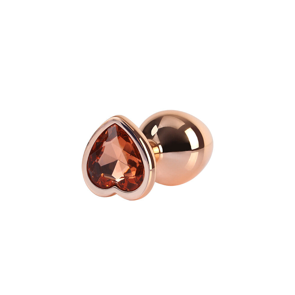 Rose Gold Heart Ø 3,3 cm Plug Anale